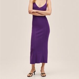 Purple Knit Mango Maxi Dress